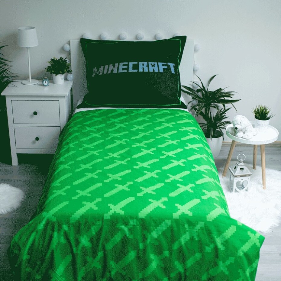 Jerry Fabrics Bavlněné povlečení Minecraft Survival Mode, 140 x 200 cm, 70 x 90 cm - main (2)
