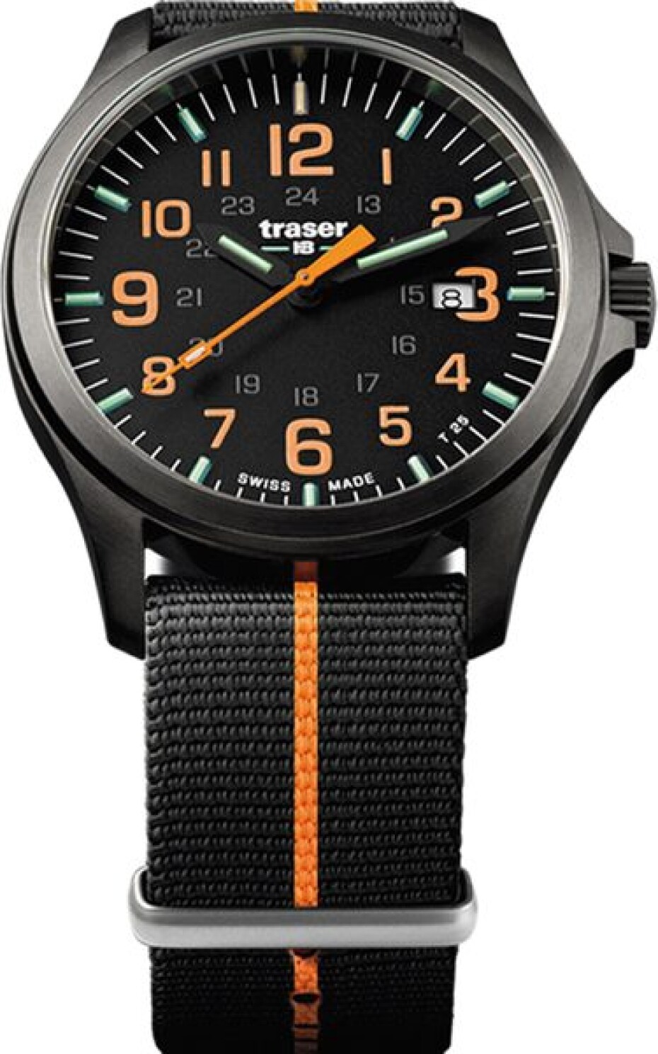 Traser P67 Officer Pro GunMetal Black/Orange Nato - main (0)