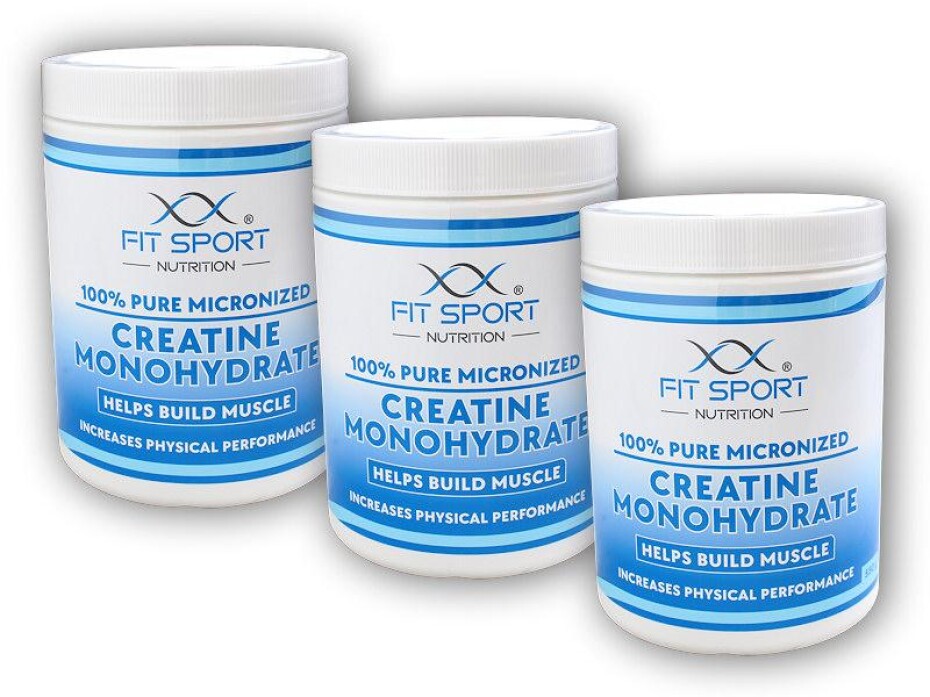 FitSport Nutrition 3x 100% Pure Micronized Creatine Monohydrate 550g - main (0)
