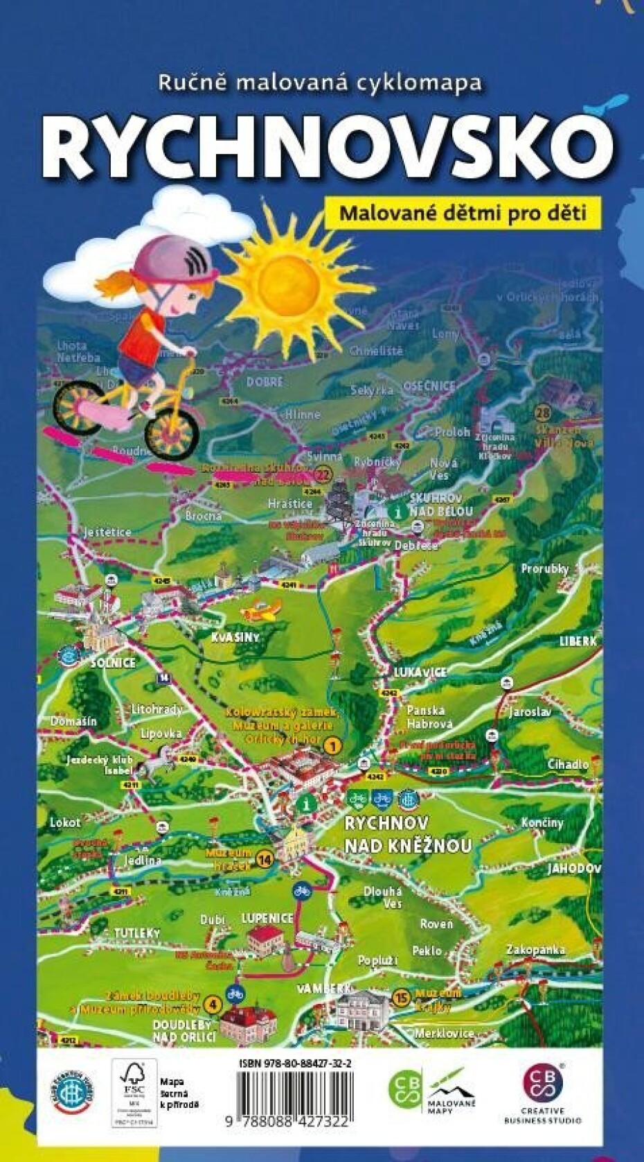Rychnovsko dětem - Ručně malovaná cyklomapa - main (0)