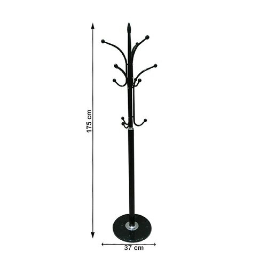 Tempo Kondela Kovový věšák Belvin 175 cm, černá - main (1)