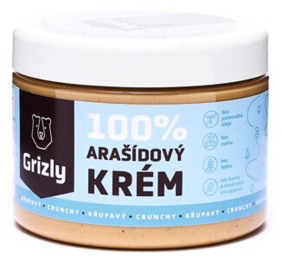 Grizly Arašídový krém křupavý 100% 500 g - main (0)