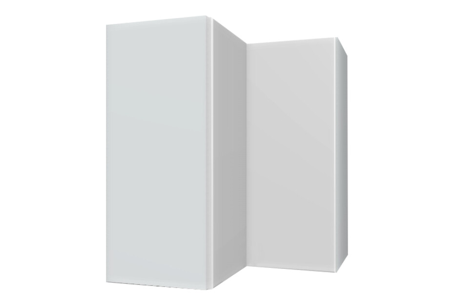 ArtExt Kuchyňská skříňka horní rohová SILVER | W12 60 Barva korpusu: Grey - main (1)