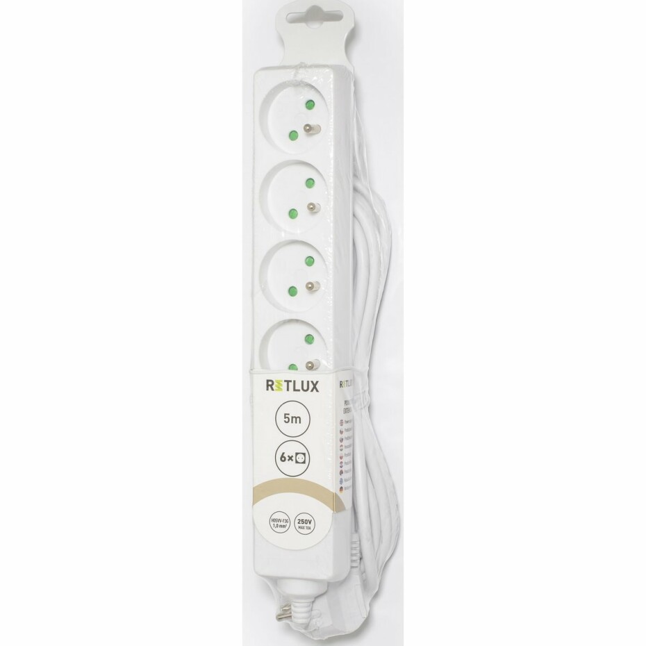 Retlux RPC 17 Prodlužovací kabel, 6 zásuvek, 5 m - main (1)