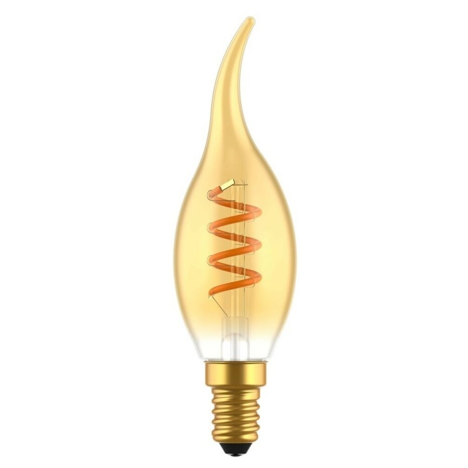 Rabalux Dekorativní LED filament žárovka s točeným vláknem svíčkového tvaru, jantarová, E14, C35, 2,5W, 2200lm, 2000K, 20000h. - main (0)