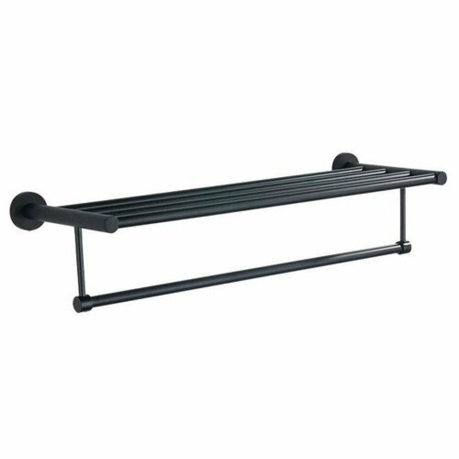 AQUALINE SB214 Samba polička na ručníky s hrazdou, černá - main (0)