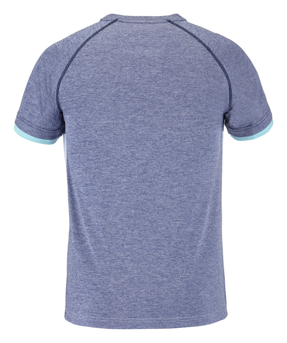 Pánské tričko Babolat  Play Crew Neck Tee Men White/Blue Heather XXL - main (1)
