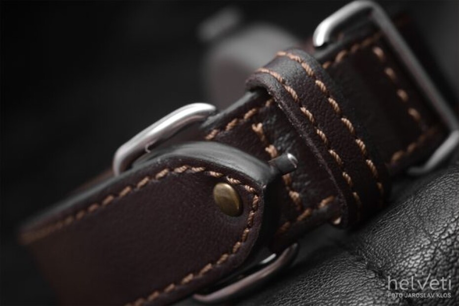 Řemínek Laco Fliegerlederband - hnědý - 20 mm - XL - Prodloužená délka - main (1)