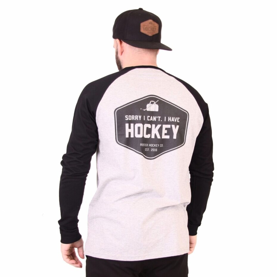 Pánské tričko Roster Hockey  SORRY RAGLAN GreyBlack S - main (2)