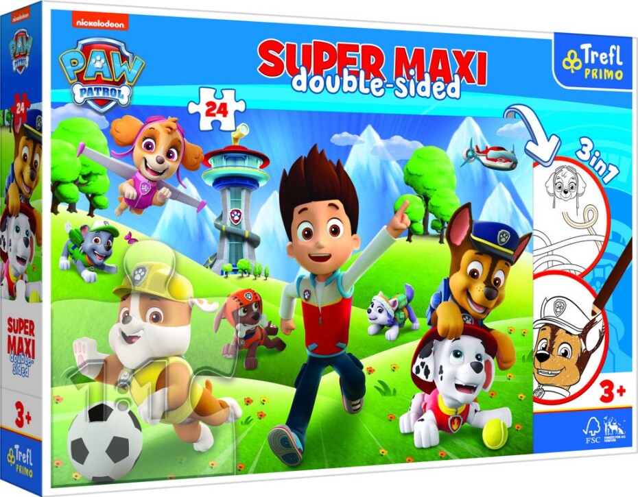 Trefl Puzzle Super maxi Tlapková patrola Dobrodružství 24 dílků - oboustranné - Trefl - main (0)