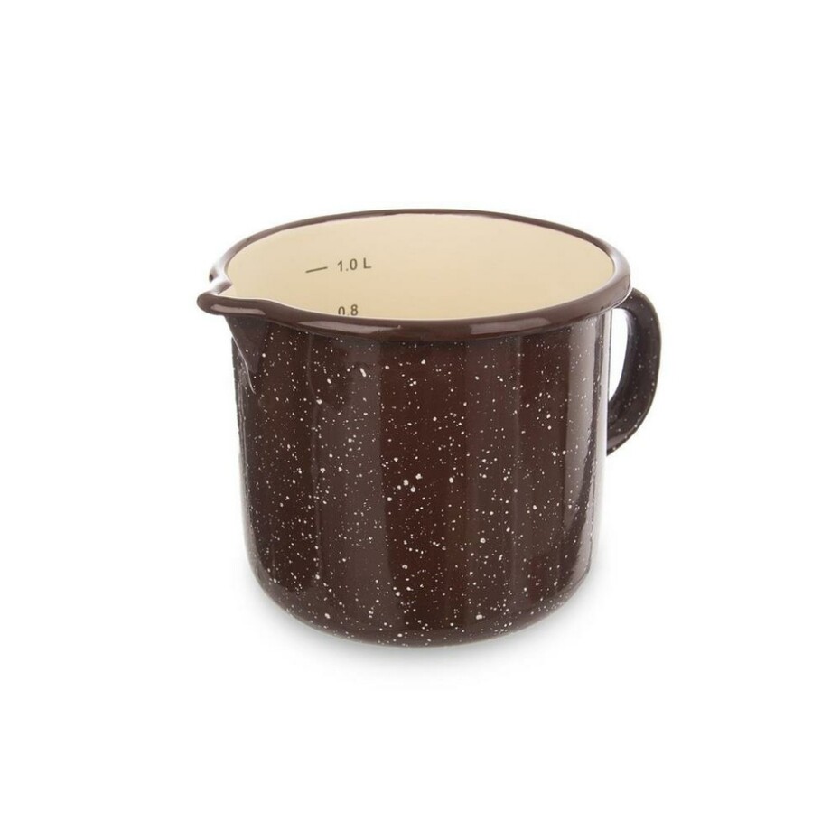 Orion Smaltovaný hrnek s výlevkou Brown, 12 cm  - main (0)
