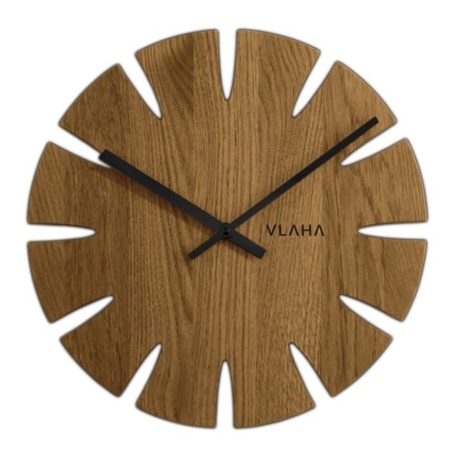 Vlaha VCT1015 Dubové hodiny pr. 32,5 cm, černá - main (0)
