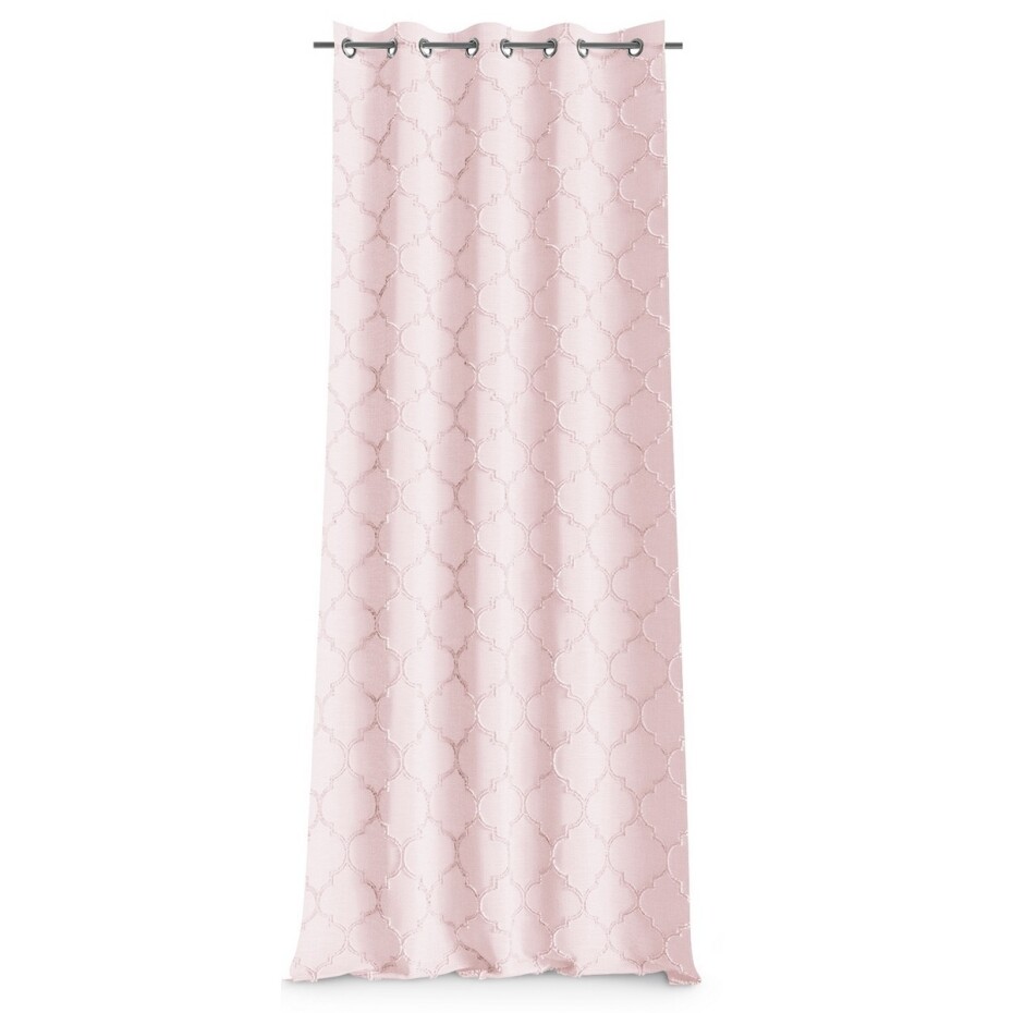 AmeliaHome Záclona Delva Pleat růžová, 140 x 250 cm - main (1)