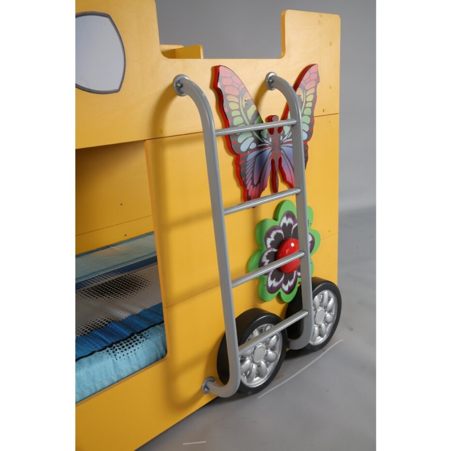 Artplast Dětská patrová postel HAPPY BUS | žlutý 90 x 190 cm - main (9)