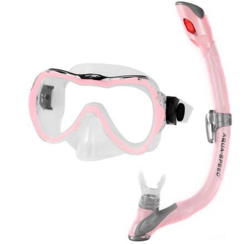 Aqua-Speed Enzo+Evo dětský potápěčský set růžová - main (0)