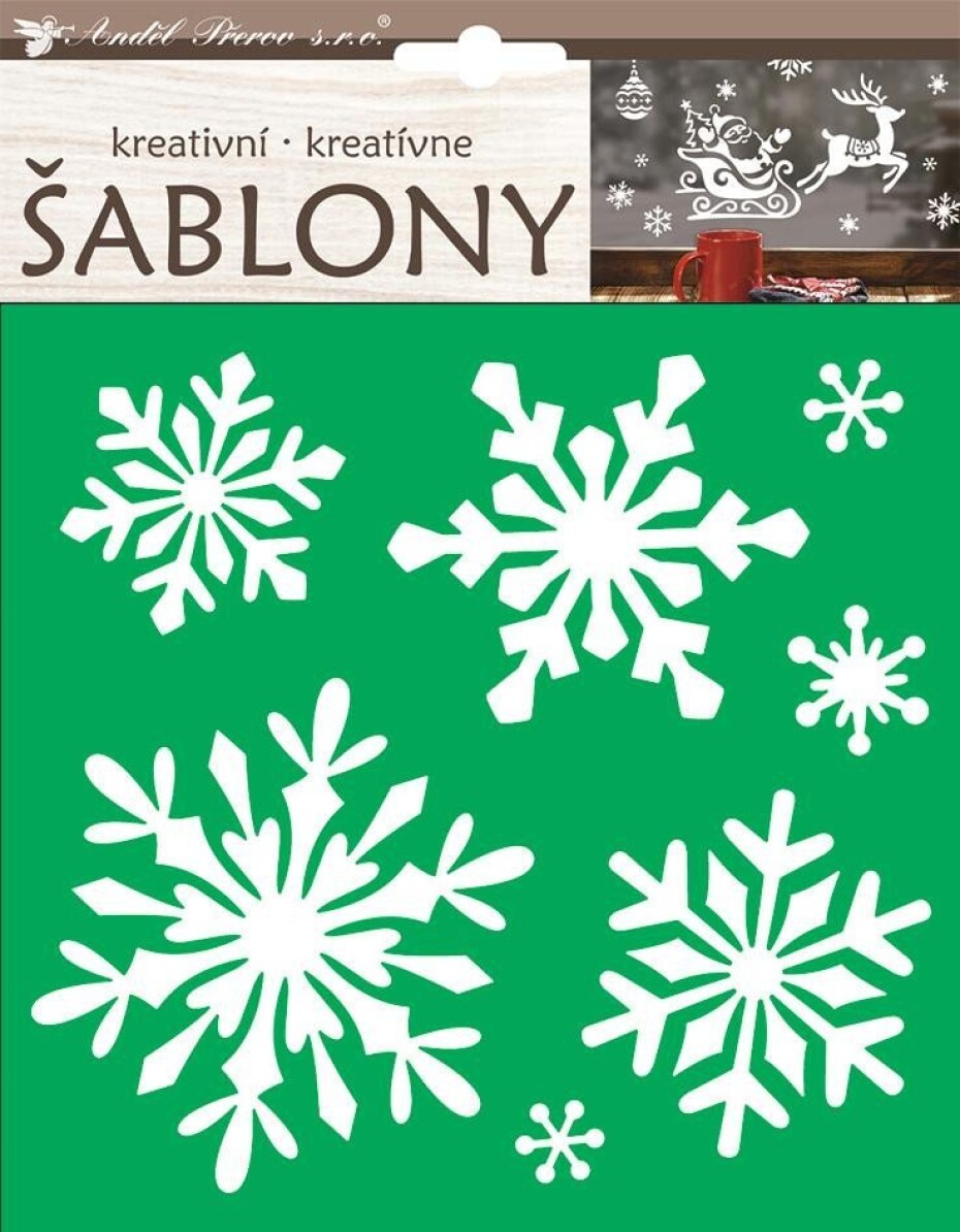 Kreativní šablony - vločky 18 x 23 cm - main (0)