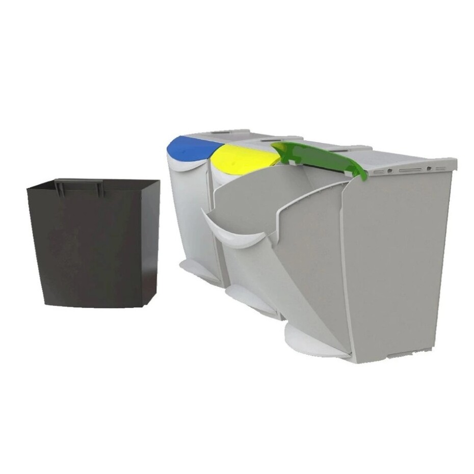 Denox Ekosystem odpadkový koš na tříděný odpad 25 l, hnědý - bioodpad - main (4)
