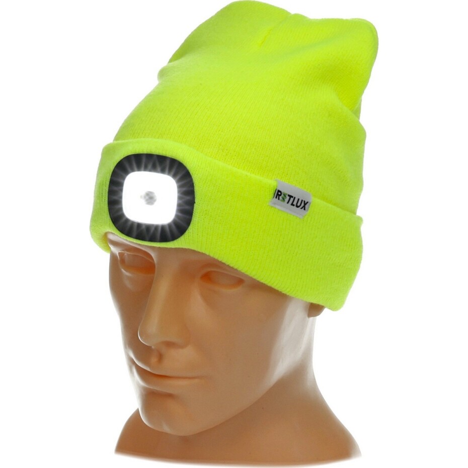 Retlux RLB 101 Čepice s nabíjecí LED čelovkou žlutá, 50 lm - main (1)