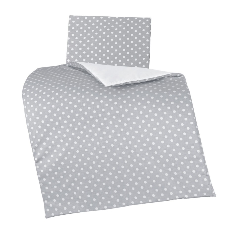 Bellatex Dětský set polštáře a přikrývky Puntíky šedá, 75 x 100 cm, 42 x 32 cm - main (5)