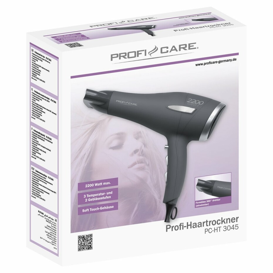 ProfiCare HT 3045 vysoušeč vlasů, šedá - main (4)