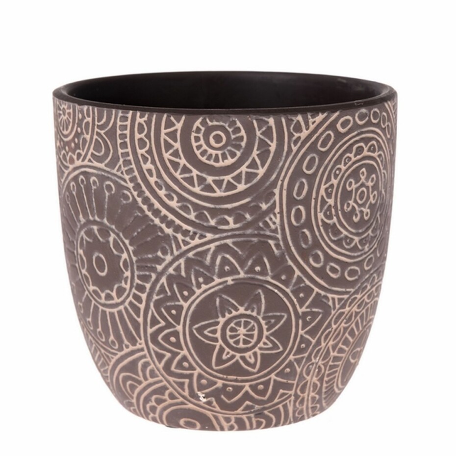 Keramický obal na květináč Ornament, 13,5 x 12,5 cm - main (0)