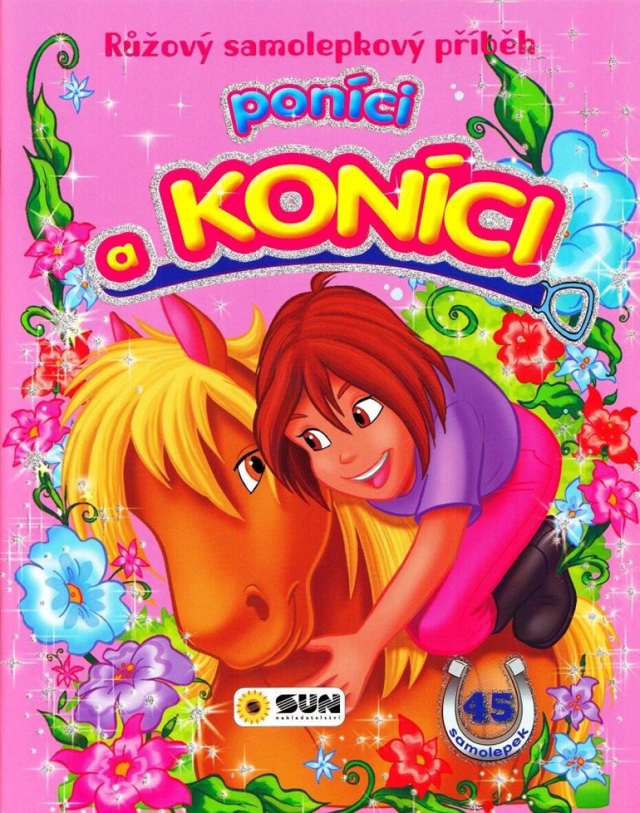 Růžový samolepkový příběh - Poníci a koníci - main (0)