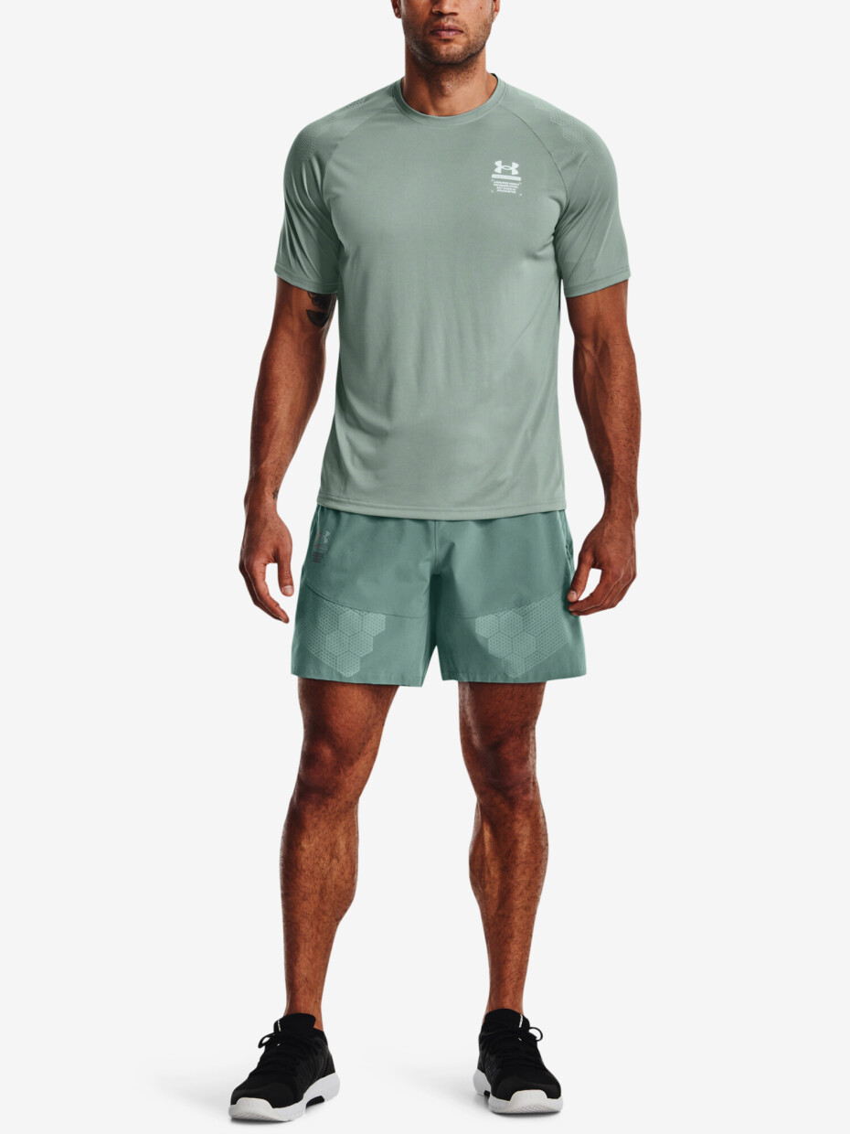 Pánské šortky Under Armour  Storm Armourprint Woven Storm Shorts-GRN S - main (1)