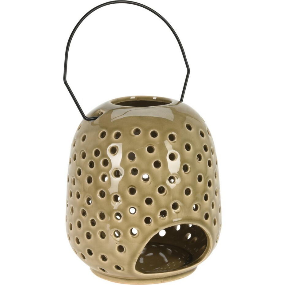Keramická lucerna Dots zelená, 15 x 23 cm - main (0)