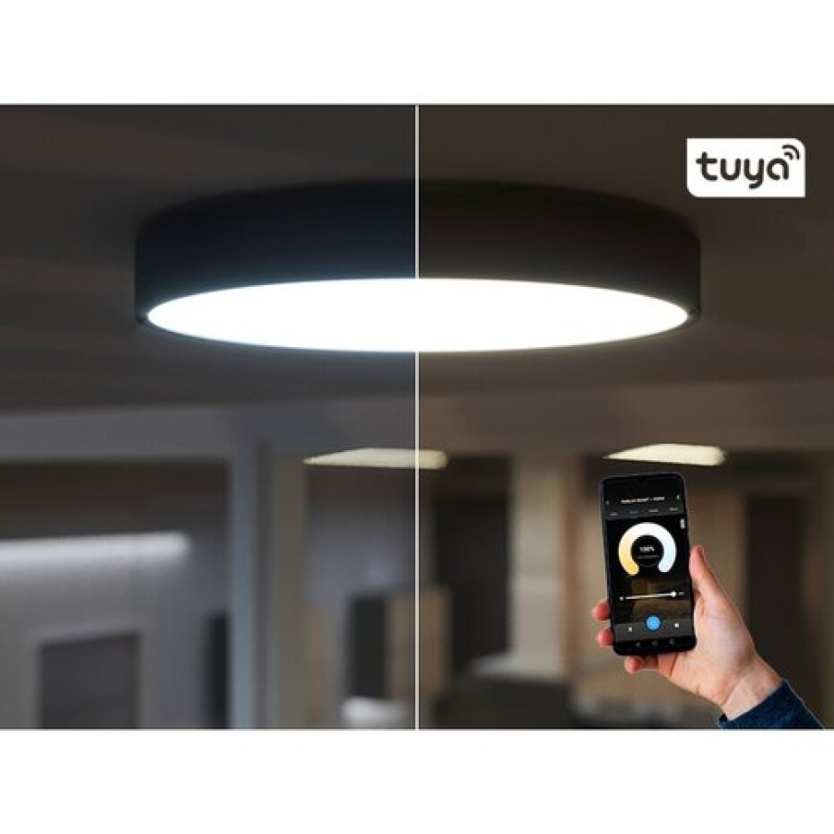 Panlux Přisazené LED svítidlo Verona Circle Smart černá, pr. 28,3 cm, IP54 - main (4)