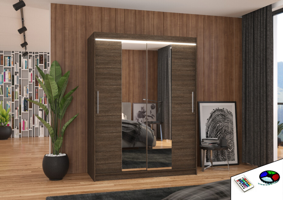 ArtAdrk Šatní skříň INESS | 150 cm Skříň: Is03 / dub sonoma - main (7)