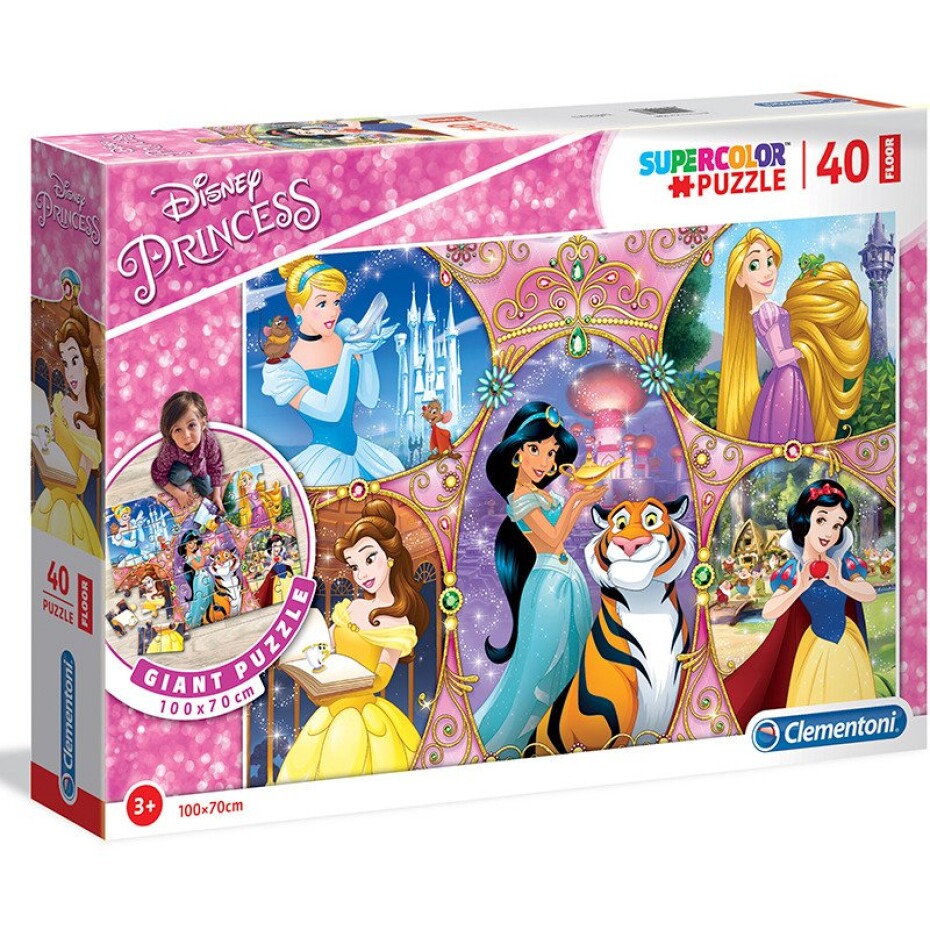 Clementoni Puzzle Supercolor Princezny Floor / 40 dílků - Schleich Pre School Smurfs - main (0)