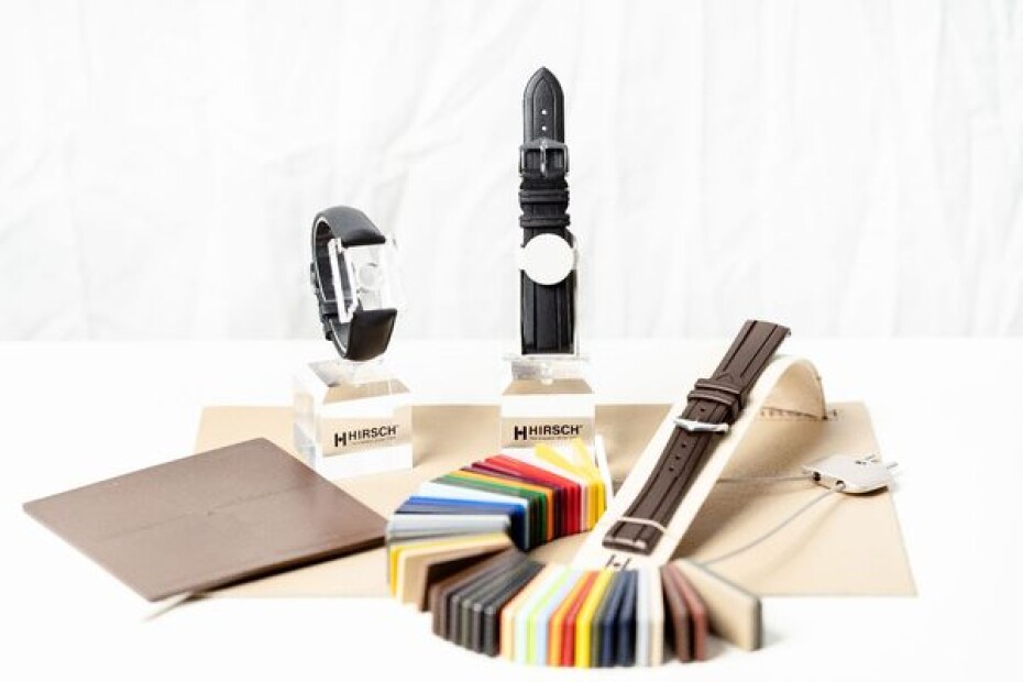 Řemínek Hirsch Hevea - černý - 22 mm - L – Standardní délka (doporučujeme) - 20 mm - Stříbrná - main (8)
