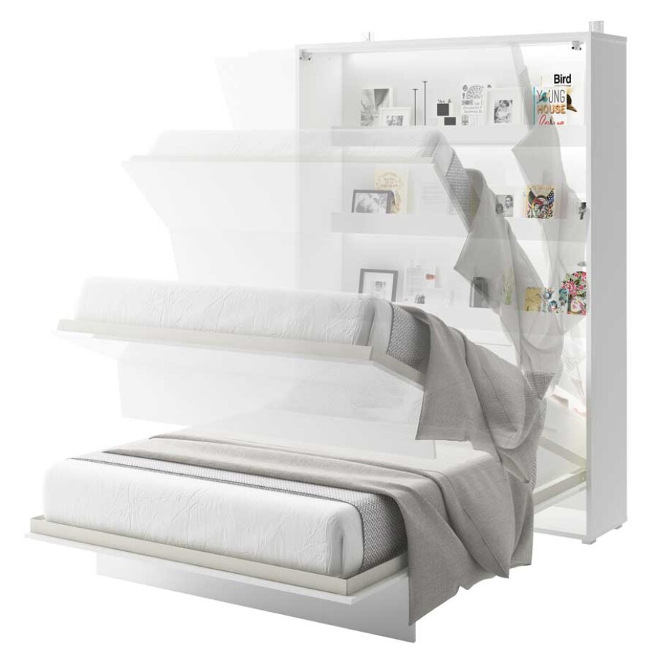 Dig-net nábytek Sklápěcí postel Lenart BED CONCEPT BC-02p bílý lesk | 120 x 200 cm - main (13)