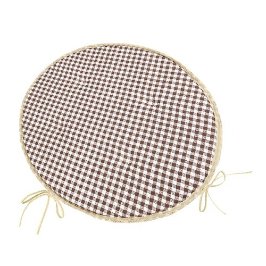 Bellatex Sedák Berta kulatý hladký Kostička hnědá, průměr 40 cm - main (0)
