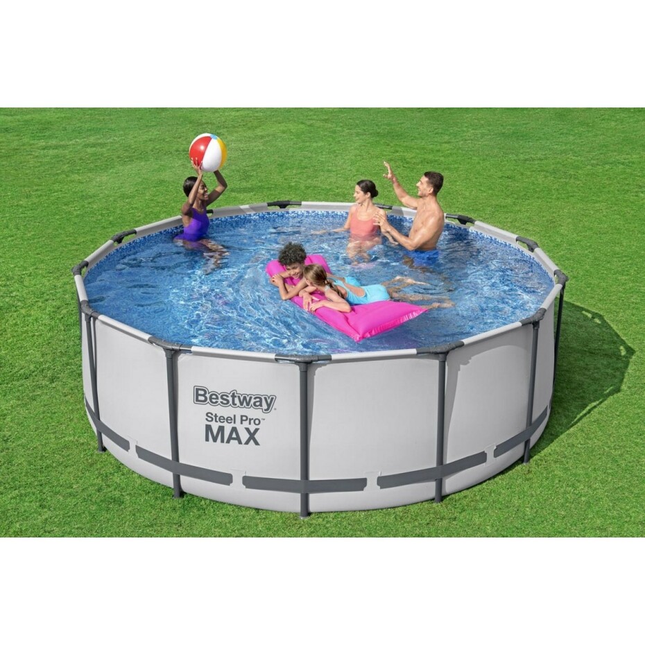 Bestway Nadzemní bazén Steel Pro MAX, šedá, pr. 396 cm, v. 122 cm - main (4)