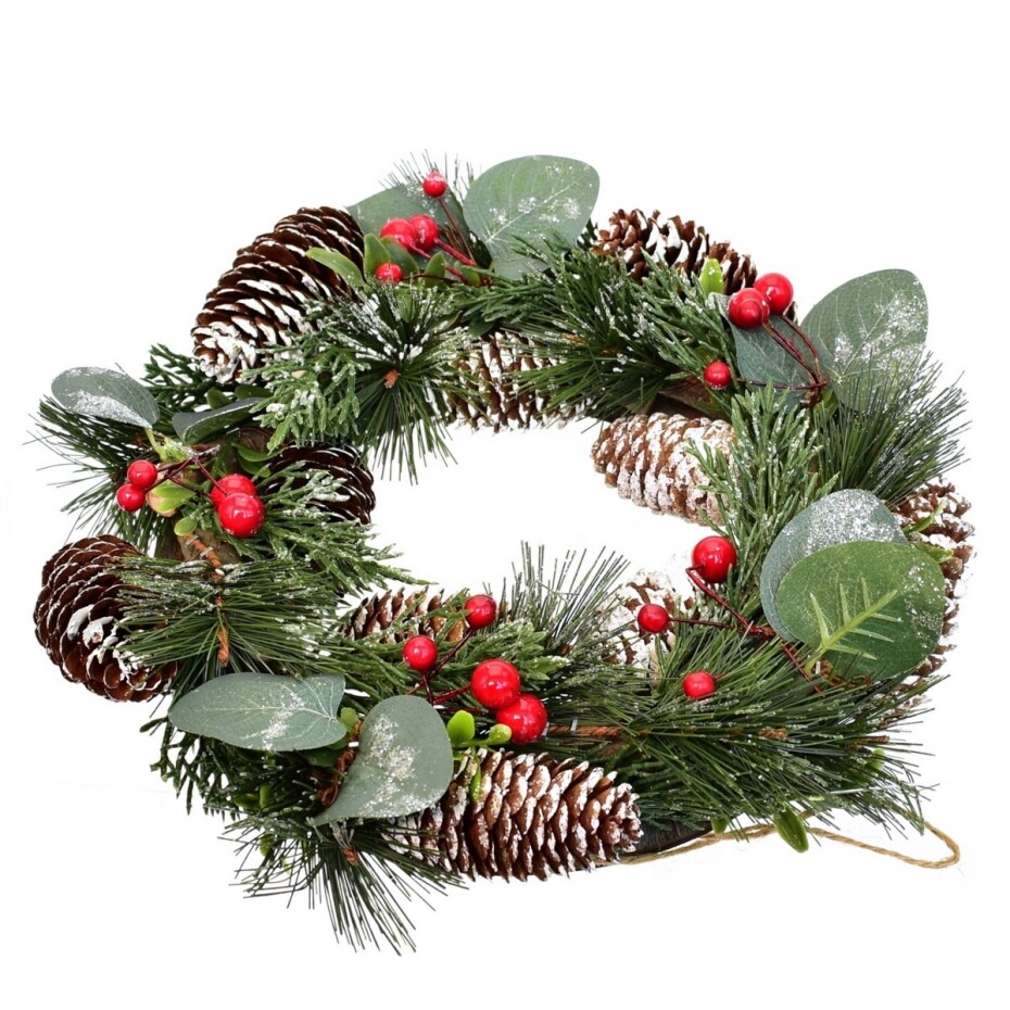 Vánoční zdobený věnec Milano, 28 cm - main (1)