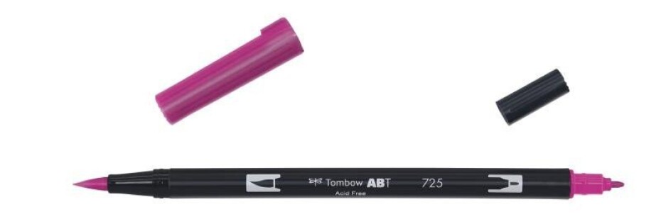 Tombow Oboustranný štětcový fix ABT - rhodamine red - main (0)