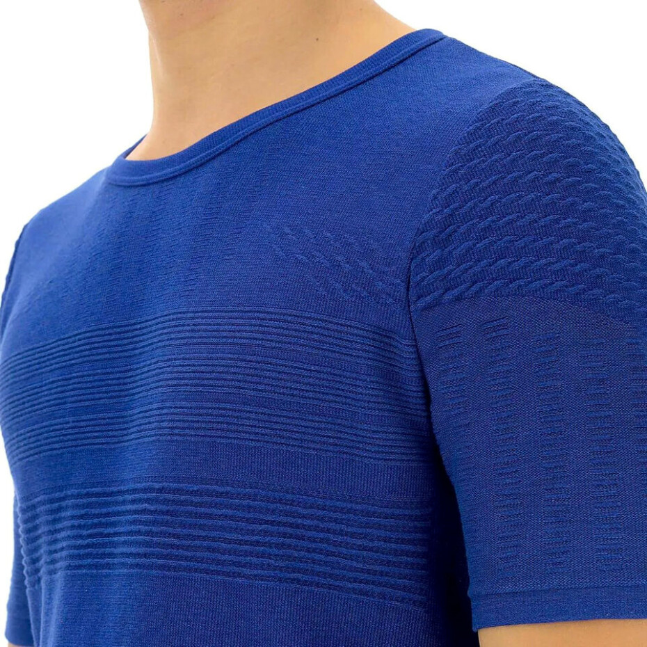 Pánské tričko UYN  Man Natural Training OW Shirt SH_SL blue S - main (1)