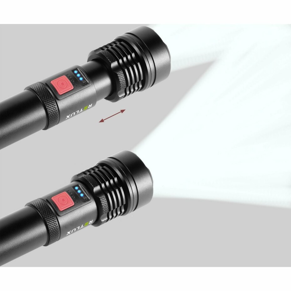 Retlux RPL 403 Ruční nabíjecí LED svítilna, dosvit 300 m, výdrž 6 h - main (4)