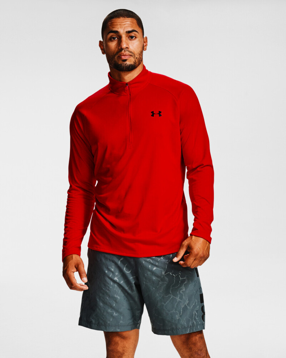 Pánské tričko Under Armour  Tech 2.0 1/2 Zip Dark Red L - main (2)