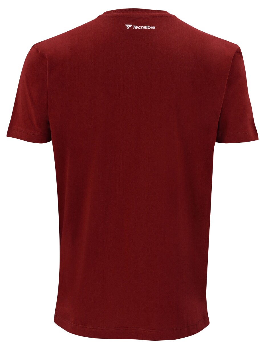 Pánské tričko Tecnifibre  Club Cotton Tee Cardinal XL - main (1)