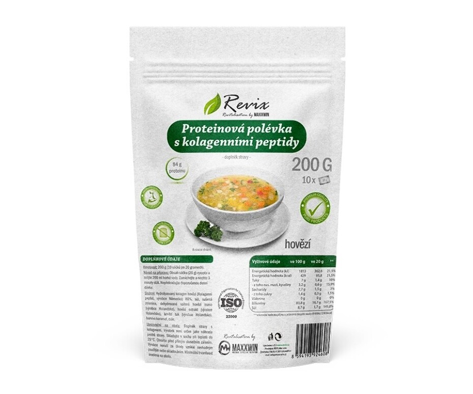 MAXXWIN Proteinová hovězí polévka 200 g - main (0)
