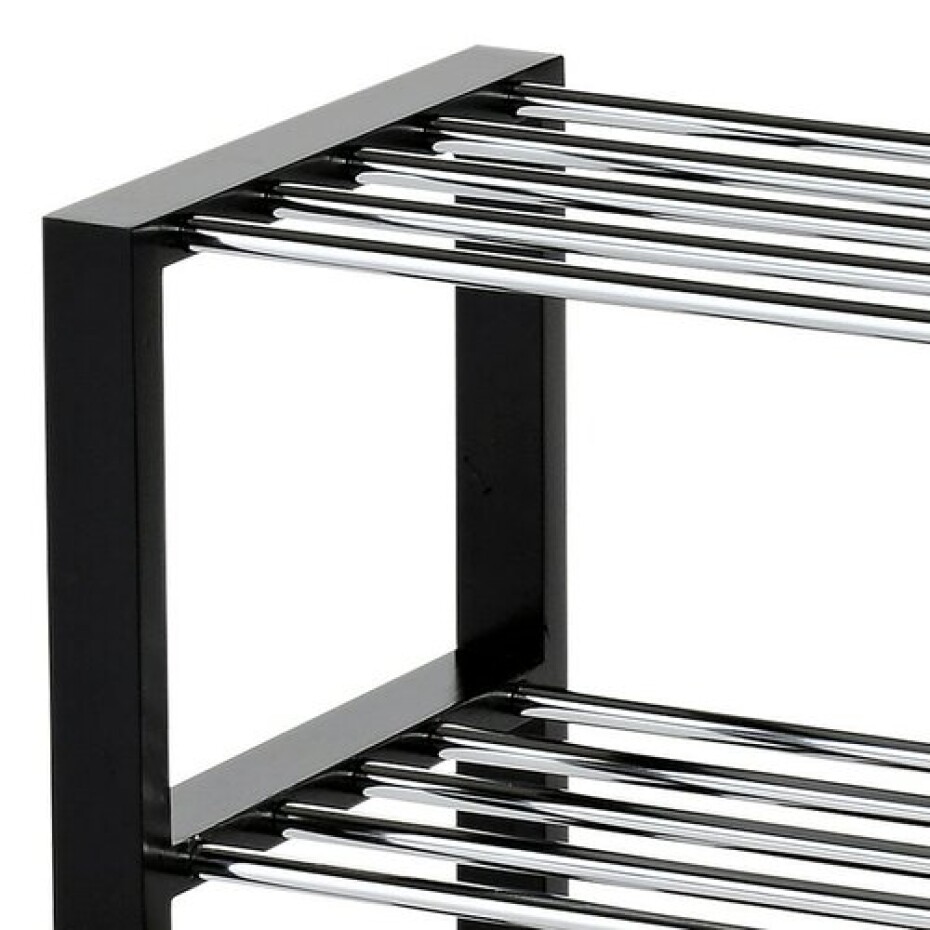 Botník 4 patra, černá, 80 x 30 x 73 cm - main (1)