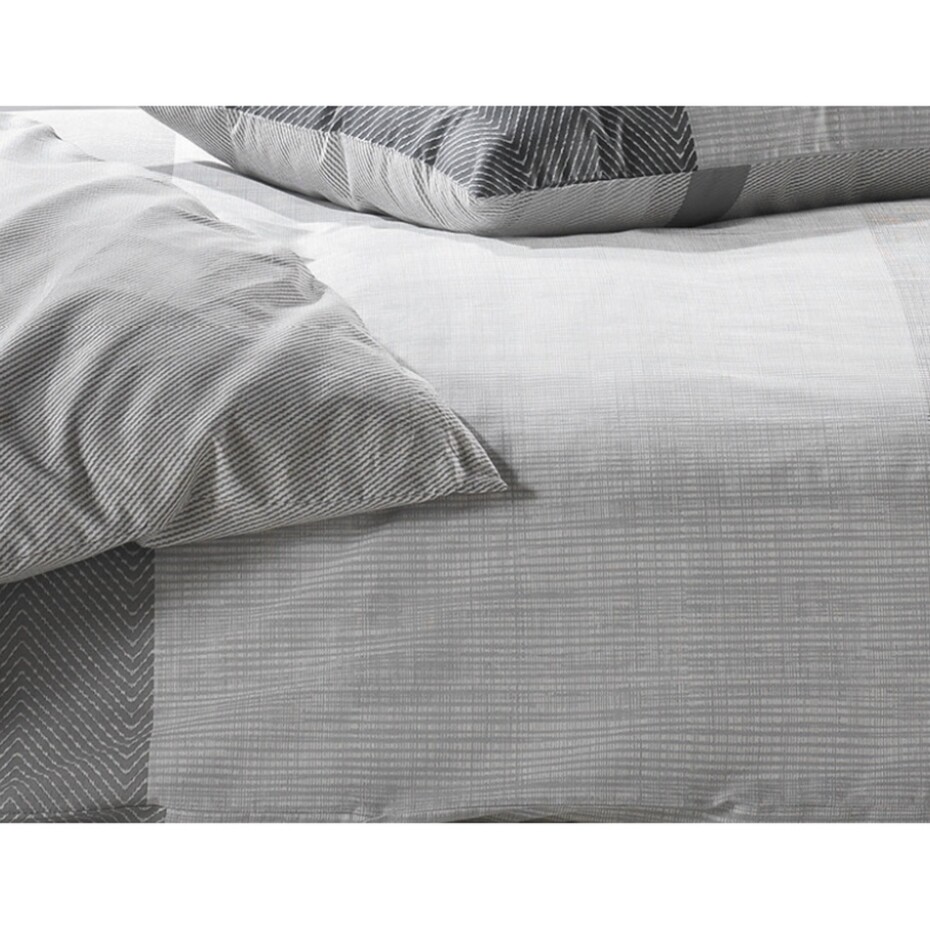 BedTex Bavlněné povlečení Spencer šedá, 220 x 200 cm, 2 ks 70 x 90 cm - main (2)