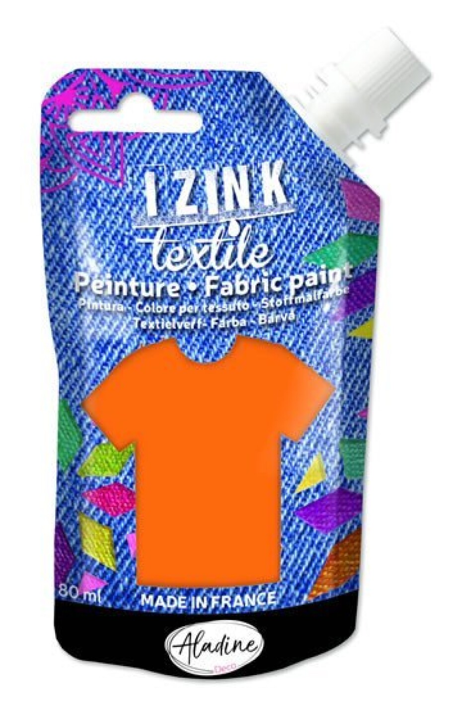 Textilní barva IZINK Textile - oranžová, 80 ml - main (0)