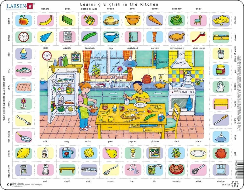 Puzzle Learning English in the Kitchen - Larsen - main (0)
