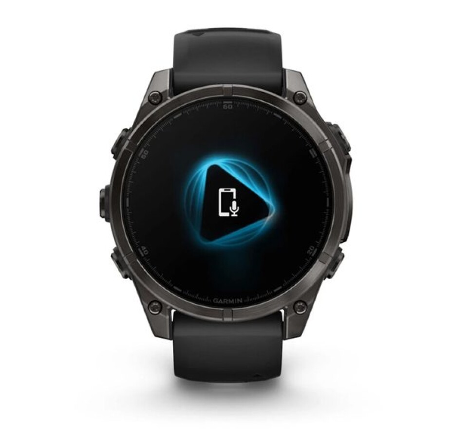 Garmin Fenix® 8 – 47 mm, AMOLED Sapphire, Carbon grey DLC titanium s Black/Gray silikonovým řemínkem 010-02904-21 - main (3)