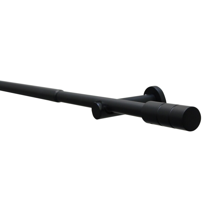 Gardinia Souprava záclonová roztažitelná KRETA 19/16 mm, 120 -210 cm, černá matná, 120 - 210 cm - main (0)