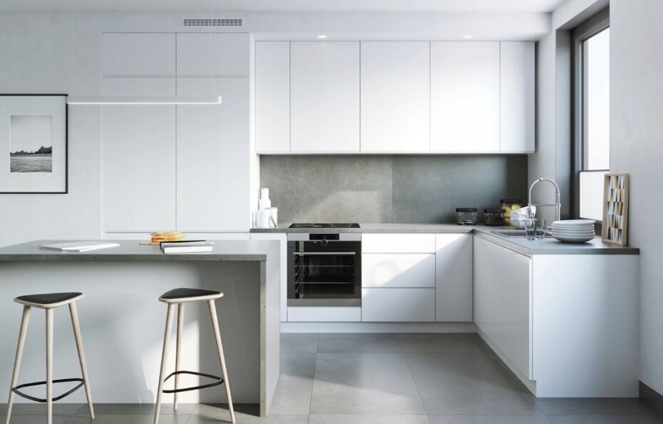 ArtExt Kuchyňská skříňka horní FLORENCE lesk | W3 90 Barva korpusu: Grey - main (12)
