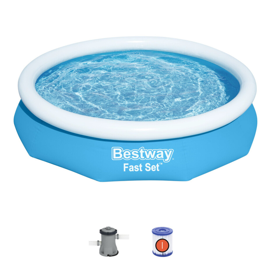 Bestway Nafukovací bazén Fast Set, 305 x 66 cm, kartušová filtrace - main (1)
